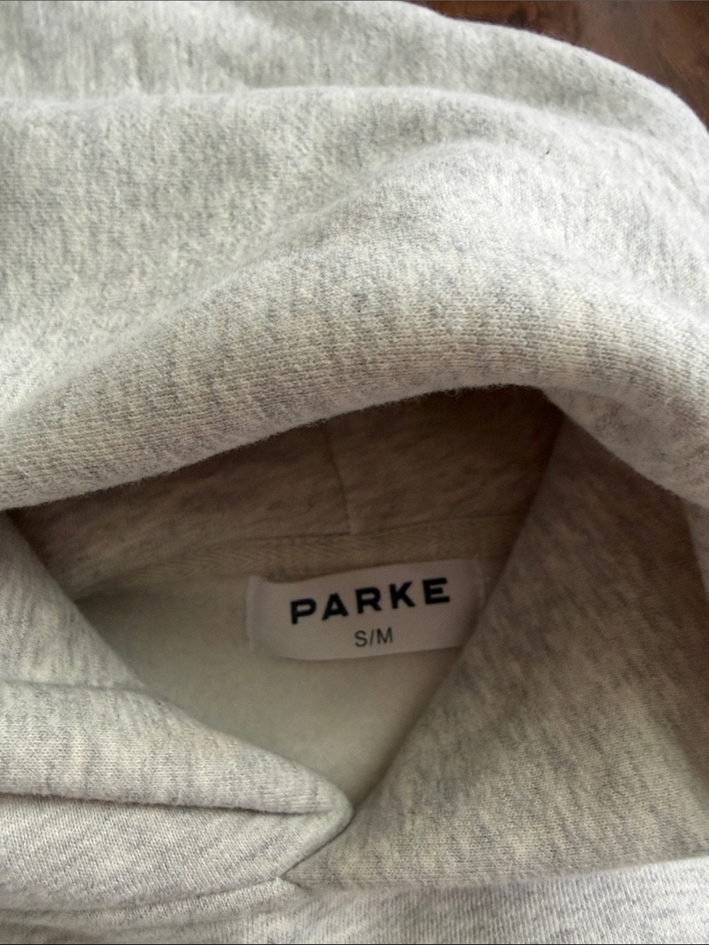 PARKE Gray Hoodie with Navy Lettering - Picture 4 of 6